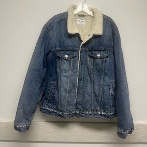 Men’s Old Navy Denim Sherpa Coat XL